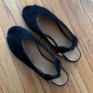 Sézane suede slingback shoes